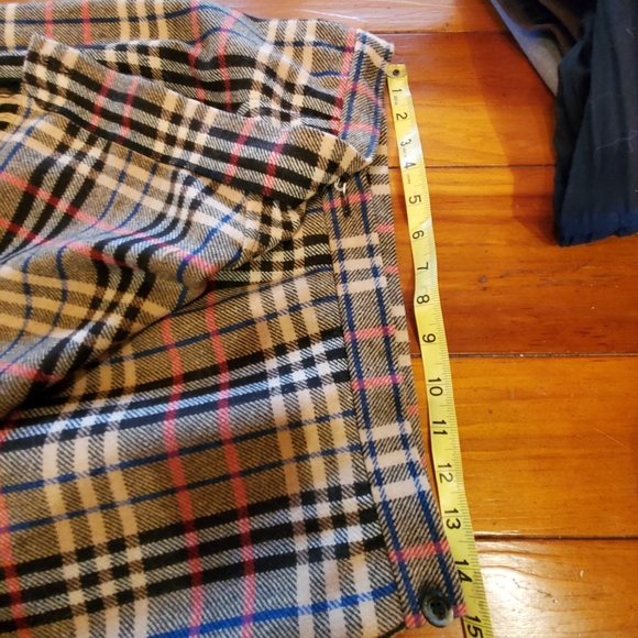 Evan Picone Blanket Full-Wrap Plaid Maxi Skirt, Wool-blend, Fringed, Lined, Sz 8 - Picture 4 of 5